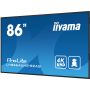 iiyama LH8664UHS-B2AG beeldkrant Digitale signage flatscreen 2,17 m (85.6") Wifi 500 cd/m² 4K Ultra HD Zwart Type processor Android 11 24/7 (LH8664UHS-B2AG) thumbnail