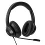 Targus AEH102GL hoofdtelefoon/headset Bedraad Hoofdband Oproepen/muziek USB Type-A Zwart (AEH102GL) thumbnail