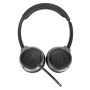 Targus AEH104GL hoofdtelefoon/headset Bedraad en draadloos Hoofdband Oproepen/muziek USB Type-C Bluetooth Zwart (AEH104GL) thumbnail
