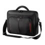 DELL Classic+ notebooktas 35,6 cm (14") Aktetas Zwart, Rood (CN414EU) thumbnail