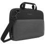 Targus TED006GL notebooktas 29,5 cm (11.6") Aktetas/klassieke tas Zwart, Grijs (TED006GL) thumbnail