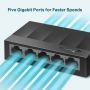 TP-Link LS1005G Unmanaged Gigabit Ethernet (10/100/1000) Zwart (LS1005G) thumbnail
