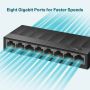 TP-Link LS1008G Unmanaged Gigabit Ethernet (10/100/1000) Zwart (LS1008G) thumbnail