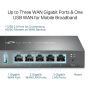 TP-Link ER605 v2 bedrade router Gigabit Ethernet Zwart (TL-R605) thumbnail