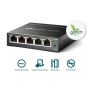 TP-Link TL-SG105E Managed L2 Gigabit Ethernet (10/100/1000) Zwart (TL-SG105E) thumbnail