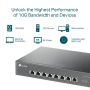 TP-Link TL-SX1008 netwerk-switch Unmanaged 10G Ethernet (100/1000/10000) 1U Zwart (TL-SX1008) thumbnail
