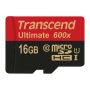 Transcend 16GB microSDHC Class 10 UHS-I (Ultimate) MLC Klasse 10 (TS16GUSDHC10U1) thumbnail