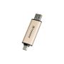 Transcend JetFlash 930C USB flash drive 256 GB USB Type-A / USB Type-C 3.2 Gen 1 (3.1 Gen 1) Goud (TS256GJF930C) thumbnail