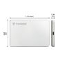 Transcend StoreJet 25C3S externe harde schijf 2000 GB Zilver (TS2TSJ25C3S) thumbnail