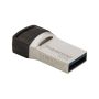 Transcend JetFlash 890 32GB USB flash drive USB Type-A / USB Type-C 3.2 Gen 1 (3.1 Gen 1) Zwart, Zilver (TS32GJF890S) thumbnail