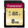 Transcend 8GB, UHS-I, SD SDHC MLC Klasse 10 (TS8GSDC500S) thumbnail
