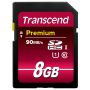 Transcend 8GB SDHC Class 10 UHS-I NAND Klasse 10 (TS8GSDU1) thumbnail