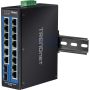 Trendnet TI-G162 netwerk-switch Gigabit Ethernet (10/100/1000) Zwart (TI-G162) thumbnail