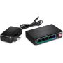 Trendnet TPE-LG50 netwerk-switch Unmanaged Gigabit Ethernet (10/100/1000) Power over Ethernet (PoE) Zwart (TPE-LG50) thumbnail