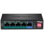 Trendnet TPE-LG50 netwerk-switch Unmanaged Gigabit Ethernet (10/100/1000) Power over Ethernet (PoE) Zwart (TPE-LG50) thumbnail