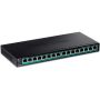 Trendnet TPE-TG161H netwerk-switch Gigabit Ethernet (10/100/1000) Power over Ethernet (PoE) Zwart (TPE-TG161H) thumbnail