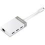 Trendnet TUC-ETGH3 notebook dock & poortreplicator USB 3.2 Gen 1 (3.1 Gen 1) Type-C Grijs, Wit (TUC-ETGH3) thumbnail