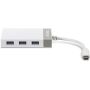 Trendnet TUC-ETGH3 notebook dock & poortreplicator USB 3.2 Gen 1 (3.1 Gen 1) Type-C Grijs, Wit (TUC-ETGH3) thumbnail