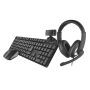 Trust Qoby toetsenbord Inclusief muis RF Draadloos QWERTY Scandinavisch Zwart (24107) thumbnail