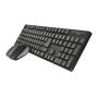 Trust Qoby toetsenbord Inclusief muis RF Draadloos QWERTY Scandinavisch Zwart (24107) thumbnail