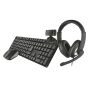 Trust Qoby toetsenbord Inclusief muis RF Draadloos QWERTY Scandinavisch Zwart (24107) thumbnail
