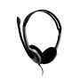 V7 HA212-2EP hoofdtelefoon/headset Bedraad Hoofdband Oproepen/muziek Zwart, Zilver (HA212-2EP) thumbnail