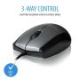 V7 MV3000010-5EC muis Kantoor USB Type-A Optisch 1000 DPI (MV3000010-5EC) thumbnail