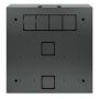 Intellinet Low-profile 19" wandkast met 4U horizontale en 2U verticale rails, slanke ruimtebesparende behuizing met slechts 170 mm diepte, ideaal voor AV/multimedia/surveillance, gemonteerd, zwart RAL 7021 (713689) thumbnail