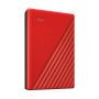 Western Digital My Passport externe harde schijf 4000 GB Rood (WDBPKJ0040BRD-WESN) thumbnail