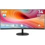 MSI Pro MP341CQ E12 computer monitor 86,4 cm (34") 3440 x 1440 Pixels UltraWide Quad HD Zwart (9S6-3PB2CT-047) thumbnail
