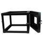 StarTech.com 4 Post 6U Scharnierend Wall-Mount Server Rack, 19" Open Frame Netwerk Rack, 50cm Montage Diepte, Swing Out Data Rack voor IT/AV/Patchpaneel/Computer (RK619WALLOH) thumbnail