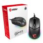 MSI Clutch GM11 muis Gamen Linkshandig USB Type-A Optisch 5000 DPI (S12-0401650-CLA) thumbnail