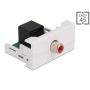 DELOCK Easy 45 Modul Cinch Buchse zu Cinch Buchse rot/weiß (91815) thumbnail