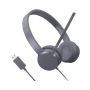 Lenovo GXD1D09516 hoofdtelefoon/headset Bedraad Hoofdband Business/Everyday Grijs (GXD1D09516) thumbnail