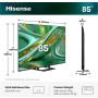 Hisense 85E8S 2,16 m (85") 4K Ultra HD Smart TV Wifi Zwart (85E8S) thumbnail