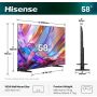 Hisense 58E7S 147,3 cm (58") 4K Ultra HD Smart TV Wifi Zwart (58E7S) thumbnail