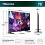 Hisense 75E7S PRO 190,5 cm (75") 4K Ultra HD Smart TV Wifi Zwart (75E7S PRO) thumbnail