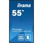 iiyama LH5575UHS-B1AG beeldkrant Digitale signage flatscreen 138,7 cm (54.6") LCD Wifi 500 cd/m² 4K Ultra HD Zwart Type processor Android 11 24/7 (LH5575UHS-B1AG) thumbnail