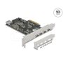 Delock PCI Express x4 Karte zu 2 x extern USB Type-C™ 40 Gbps (DP Alt Mode) Buchse – Low Profile Formfaktor (91372) thumbnail