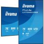 iiyama LH7566UHSB-B1AG beeldkrant Digitale signage flatscreen 190,5 cm (75") LCD Wifi 800 cd/m² 4K Ultra HD Zwart Type processor Android 24/7 (LH7566UHSB-B1AG) thumbnail
