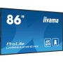 iiyama LH8664UHS-B1AG beeldkrant Digitaal A-kaart 2,18 m (86") LED Wifi 500 cd/m² 4K Ultra HD Zwart Type processor Android 11 24/7 (LH8664UHS-B1AG) thumbnail
