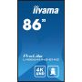 iiyama LH8664UHS-B1AG beeldkrant Digitaal A-kaart 2,18 m (86") LED Wifi 500 cd/m² 4K Ultra HD Zwart Type processor Android 11 24/7 (LH8664UHS-B1AG) thumbnail