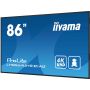 iiyama LH8664UHS-B1AG beeldkrant Digitaal A-kaart 2,18 m (86") LED Wifi 500 cd/m² 4K Ultra HD Zwart Type processor Android 11 24/7 (LH8664UHS-B1AG) thumbnail