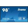 iiyama LH9875UHS-B1AG beeldkrant Digitale signage flatscreen 2,48 m (97.5") LED Wifi 500 cd/m² 4K Ultra HD Zwart Type processor Android 11 24/7 (LH9875UHS-B1AG) thumbnail