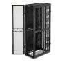 APC NetShelter SX, serverrackbehuizing, Gen 2, 52U, 2436H x 600B x 1200D mm, met zijkanten, zwart (AR3308B2) thumbnail