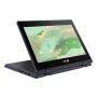 ASUS Chromebook CR11 Flip CR1104FTA-NS0355 Intel® N N150 29,5 cm (11.6") Touchscreen HD 4 GB LPDDR5-SDRAM 64 GB eMMC Wi-Fi 6E (802.11ax) ChromeOS Grijs QWERTY US International (90NX08W1-M00CK0) thumbnail