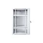 Digitus 18U wall mounting cabinet 19 rack 600x600, glass door, mounted, 60kg, grey (RAL 7035) (DN-W19 18U/600) thumbnail