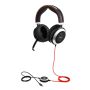 Jabra Evolve 80 Headset Bedraad Hoofdband Kantoor/callcenter USB Type-C Bluetooth Zwart (7899-823-189) thumbnail