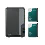 Synology DiskStation DS224+ NAS met 2x 12TB HAT3310 Harde Schijf (24TB (DS224+ & HAT3310-12T) thumbnail