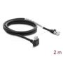 Delock GigE Kamera Kabel RJ45 Stecker 90° gewinkelt mit Schrauben, Steckerlänge 28 mm zu RJ45 Stecker Cat.6 S/FTP 2 m schwarz (8 (80963) thumbnail